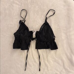 Garage Black Lace Crop Top